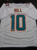 Tyreek Hill Miami Dolphins Autographed Custom Football Jersey coa