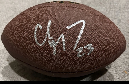 Christian McCaffrey San Francisco 49ers Autographed Wilson Football coa