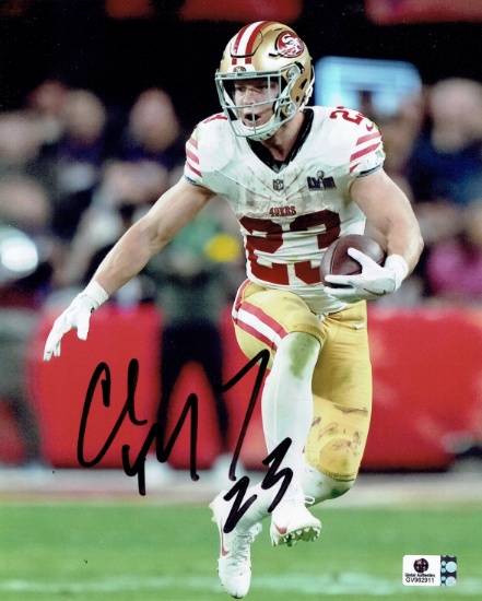 Christian McCaffery San Francisco 49ers Autographed 8x10 Photo coa