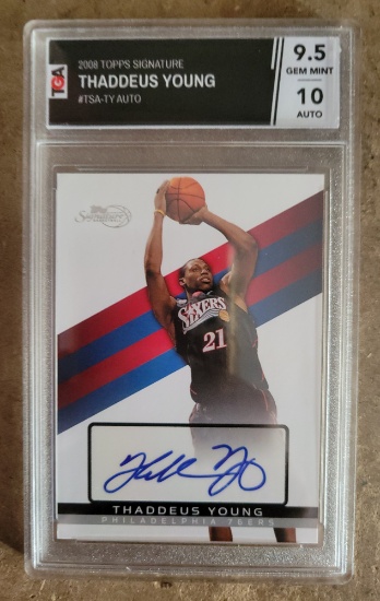 Thaddeus Young  2008 Topps Signature Auto TGA Graded 9.5Card/10Auto