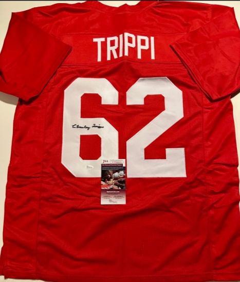 Charley Trippi Chicago Cardinals Autographed & Inscr Custom Football Jersey