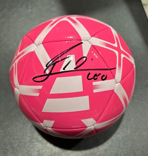 Lionel Messi Inter Miami CF Autographed Adidas Soccer Ball coa