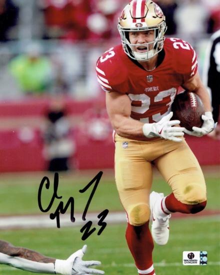 Christian McCaffery San Francisco 49ers Autographed 8x10 Photo coa