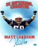 Matt Chatham New England Patriots Autographed 8x10 Photo coa