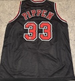 Scottie Pippen Chicago Bulls Autographed Custom Basketball Jersey coa