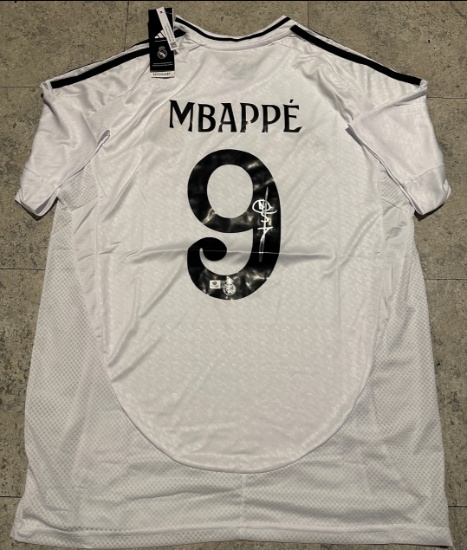 Kylian Mbappe Real Madrid Autographed 2024-25 Adidas Home Jersey coa