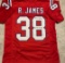 Roland James New England Patriots Autographed & Insc Custom Football Jersey coa