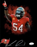 Lavonte David Tampa Bay Buccaneers Autographed 8x10 Photo JSA STICKER ONLY