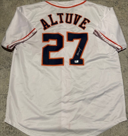 Jose Altuve Houston Astros Autographed Custom Baseball Jersey coa