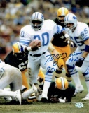 Billy Sims Detroit Lions Autographed & Inscribed 8x10 Photo coa