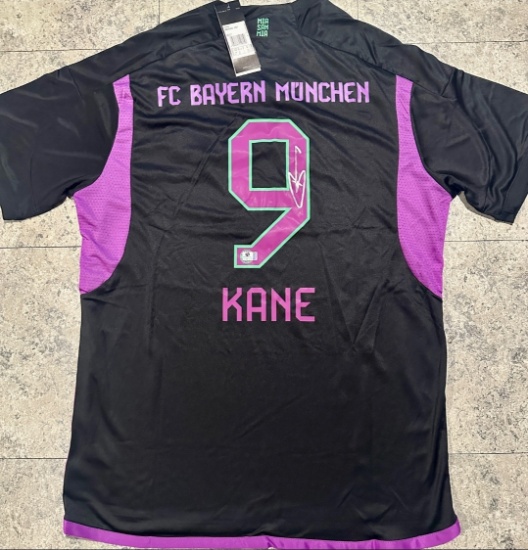 Harry Kane Bayern Munchen 2023-24 Adidas Third Soccer Jersey coa
