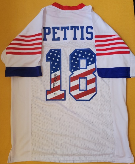 Dante Pettis San Francisco 49ers Autographed Custom Stars & Stripes Football Jersey coa