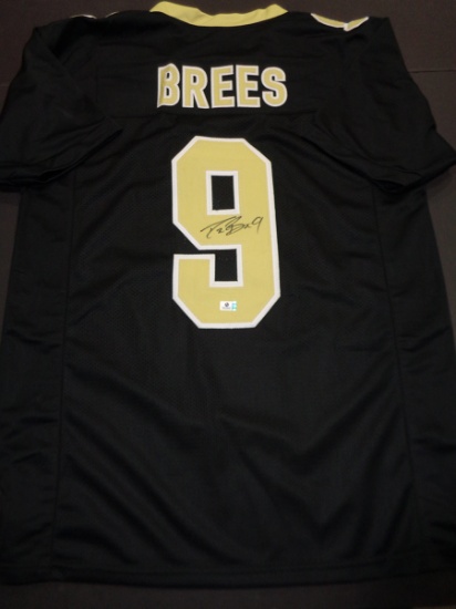 Drew Brees New Orleans Saints Autographed Custom Football Jersey coa