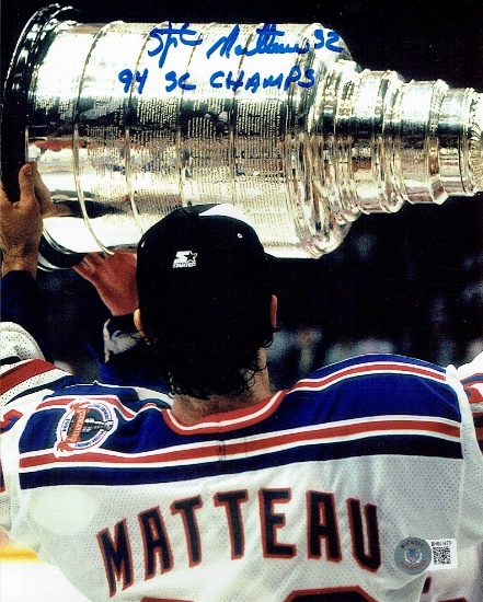 Stephane Matteau New York Rangers Autographed 8x10 Photo Hologram