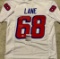 Max Lane New England Patriots Autographed & Insc Custom Football Jersey coa
