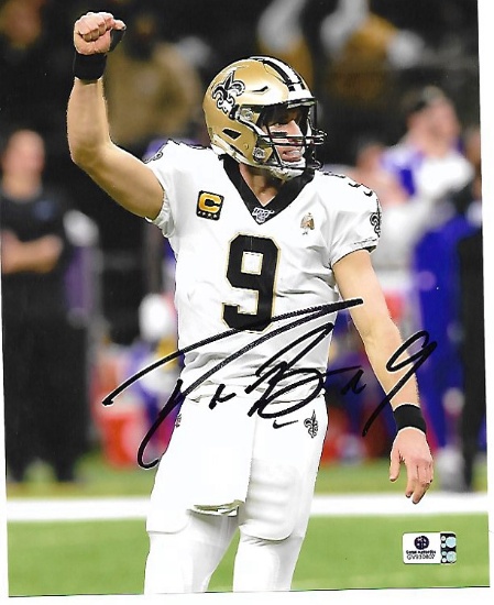 Drew Brees New Orleans Saints Autographed 8x10 Photo coa