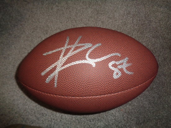 Travis Kelce Kansas City Chiefs Autographed Wilson Football coa
