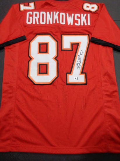 Rob Gronkowski Tampa Bay Buccaneers Autographed Custom Football Jersey coa
