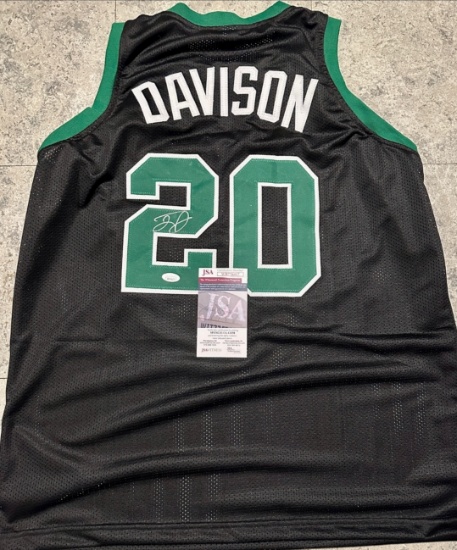 J.D. Davison Boston Celtics Autographed Custom Basketball Jersey coa