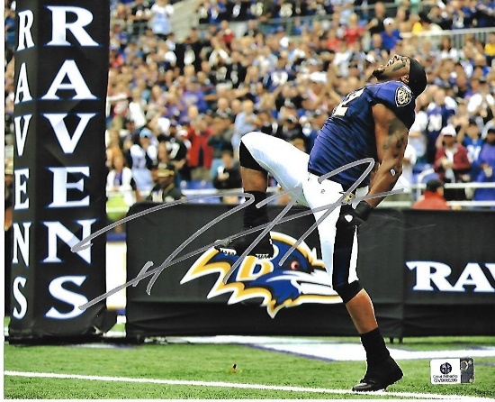 Ray Lewis Baltimore Ravens Autographed 8x10 Photo coa
