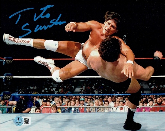 Tito Santana WWF Autographed 8x10 Photo Hologram