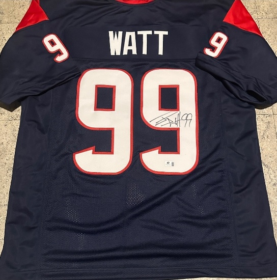 J.J. Watt Houston Texans Autographed Custom Football Jersey coa