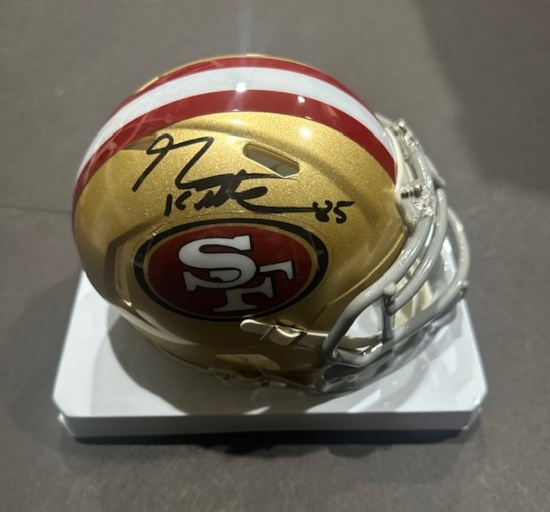George Kittle San Francisco 49ers Autographed Riddell Mini-Helmet coa