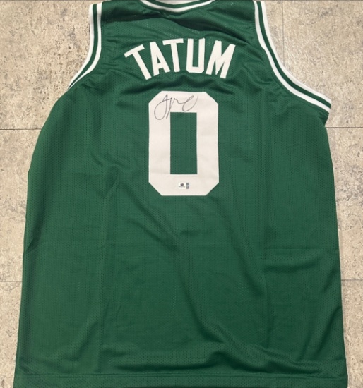 Jason Tatum Boston Celtics Autographed Custom Basketball Jersey coa