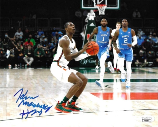 Kameron McGusty Miami Hurricanes Autographed 8x10 Photo coa