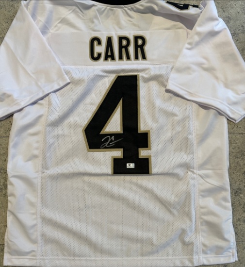 Derek Carr New Orleans Saints Autographed Custom Football Jersey coa