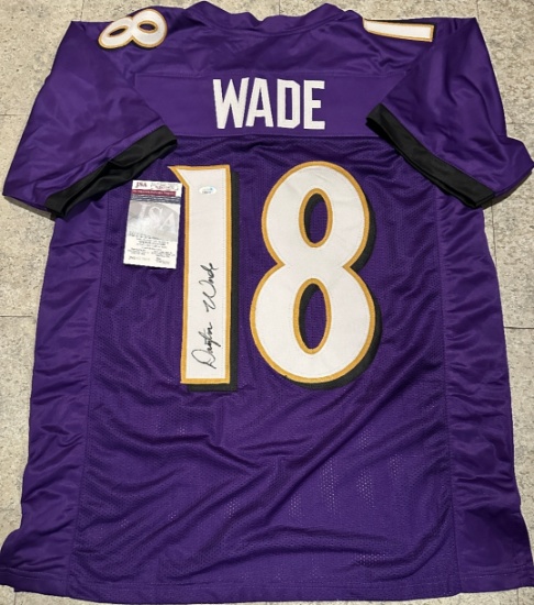Dayton Wade Baltimore Ravens Autographed Custom Football Jersey coa