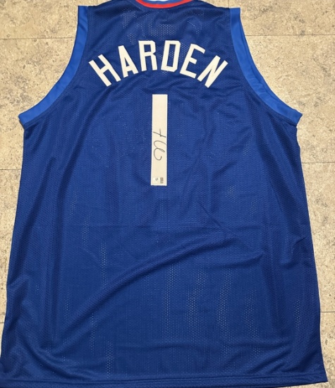 James Harden Los Angeles Clippers Autographed Basketball Jersey coa