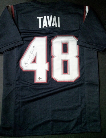 Jehlani Tavai New England Patriots Autographed Custom Football Jersey Holo