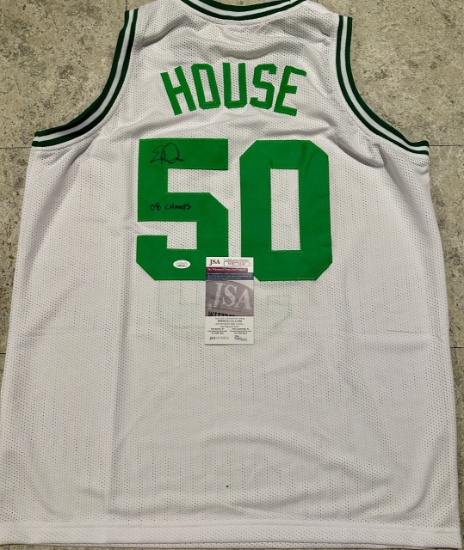 Eddie House Boston Celtics Autographed & Insc Custom Basketball Jersey coa