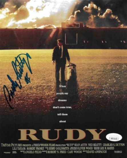 Rudy Ruettiger Notre Dame Fighting Irish Autographed 8x10 Photo coa