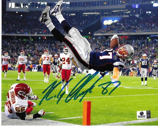 Rob Gronkowski New England Patriots Autographed 8x10 Photo coa