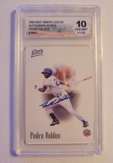 Pedro Valdes Orlando Cubs 1996 Best Minor League Auto Series Graded Gem Mint 10