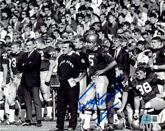 Terry Hanratty Notre Dame Fighting Irish Autographed 8x10 Photo Hologram