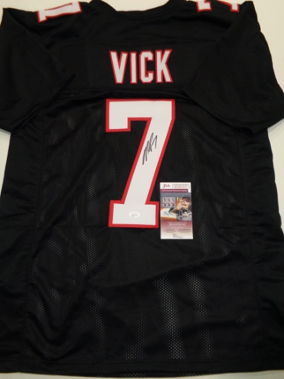 Michael Vick Atlanta Falcons Autographed Custom Football Jersey coa
