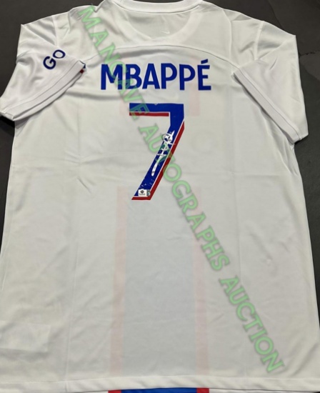 Kylian Mbappé Paris Saint-Germain Autographed 2022-23 Nike Third Jersey coa