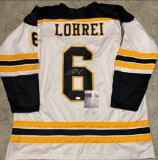 Mason Lohrei Boston Bruins Autographed Custom Hockey Jersey coa