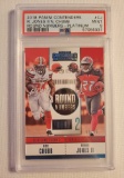 R.Jones II & N.Chubb 2018 Panini Contenders Round Numbers #RNA-CJ Platinum /25 RC PSA 9