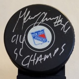 Glenn Anderson Edmonton Oilers Autographed & Inscribed Hockey Puck Hologram