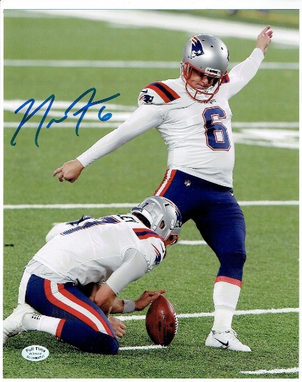 Nick Folk New England Patriots Autographed 8x10 Photo coa