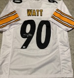 T.J. Watt Pittsburgh Steelers Autographed Custom Football Jersey coa