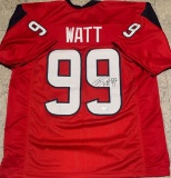 J.J. Watt Houston Texans Autographed Custom Football Jersey coa