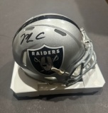 Maxx Crosby Las Vegas Raiders Autographed Riddell Mini-Helmet coa