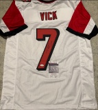 Michael Vick Atlanta Falcons Autographed Custom Football Jersey coa