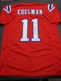 Julian Edelman New England Patriots Autographed Custom Football Jersey coa