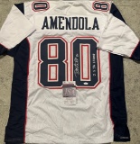 Danny Amendola New England Patriots Autographed & Insc Custom Football Jersey coa